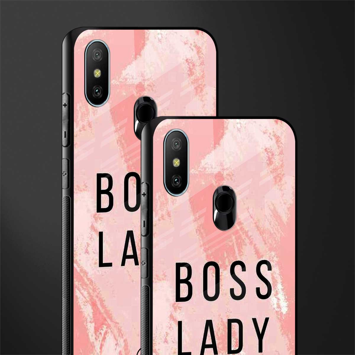 boss lady glass case for redmi 6 pro image-2