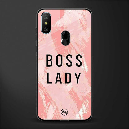 boss lady glass case for redmi 6 pro image