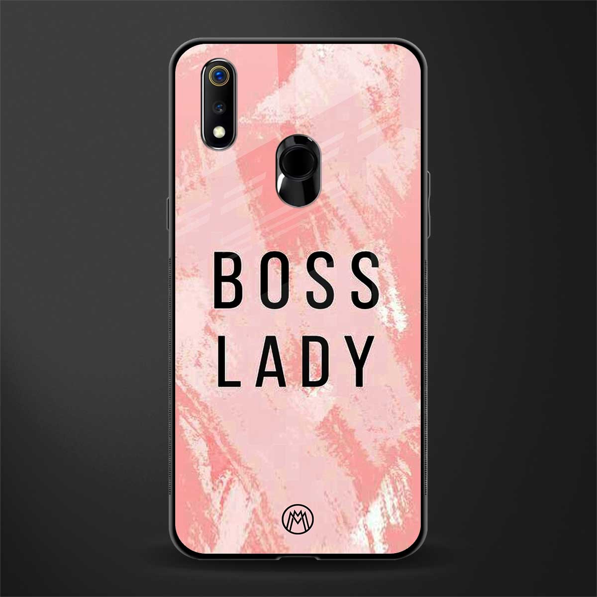 boss lady glass case for realme 3 image