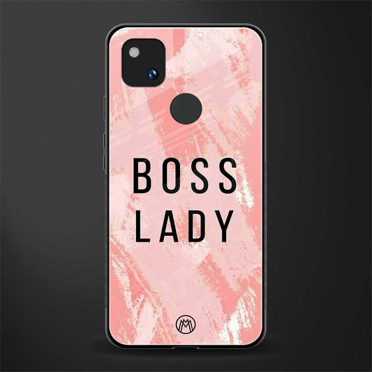 boss lady back phone cover | glass case for google pixel 4a 4g