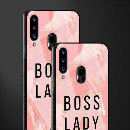 boss lady glass case for samsung galaxy a20s image-2