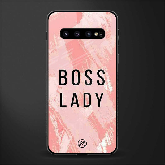 boss lady glass case for samsung galaxy s10 image