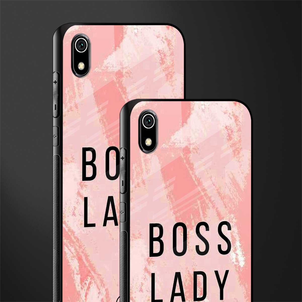 boss lady glass case for redmi 7a image-2