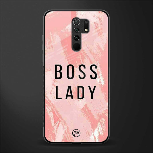 boss lady glass case for redmi 9 prime image