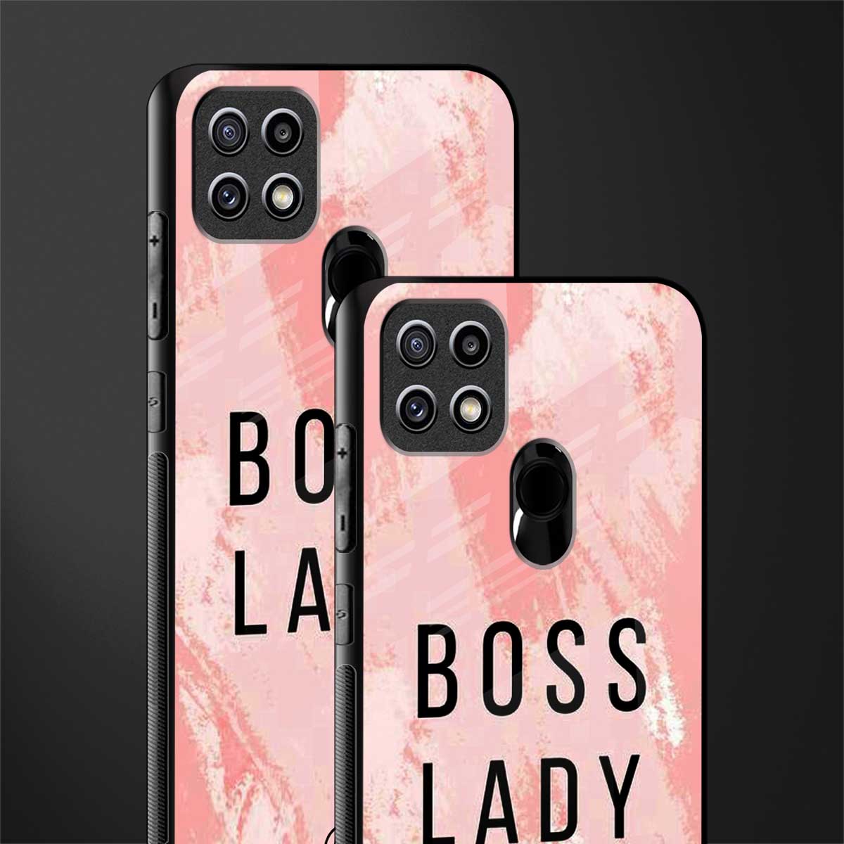 boss lady glass case for oppo a15s image-2