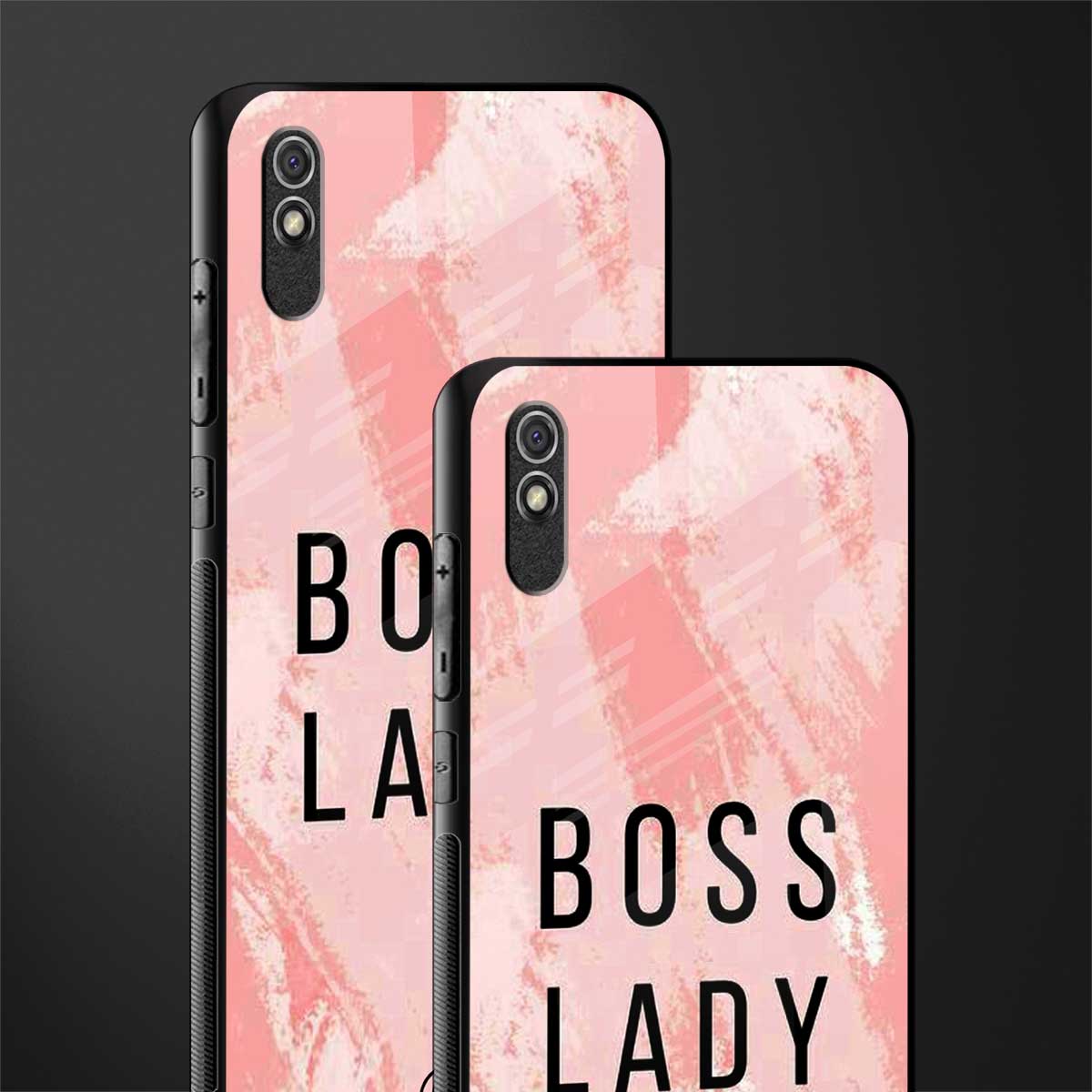 boss lady glass case for redmi 9a sport image-2