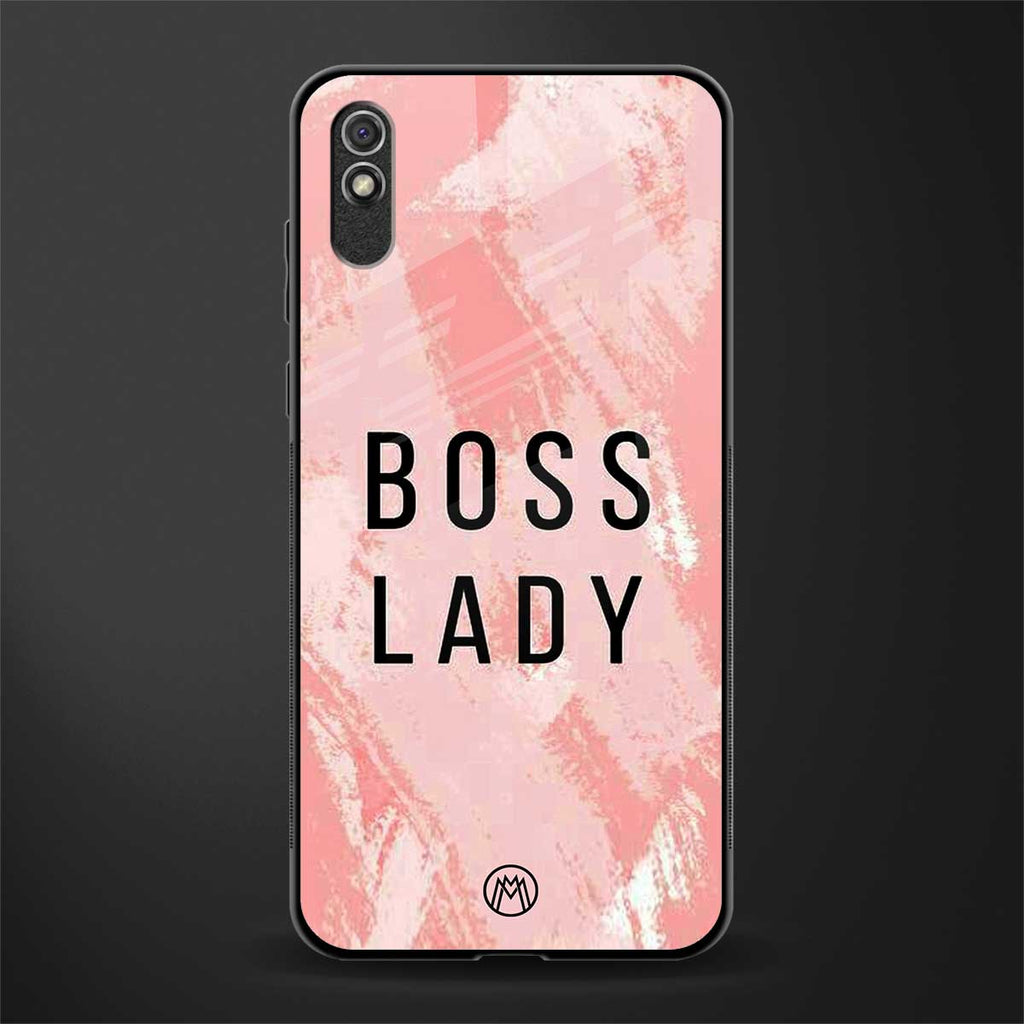 boss lady glass case for redmi 9i image