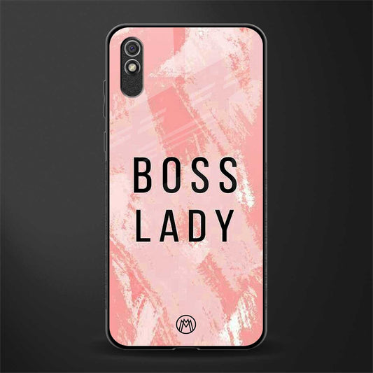 boss lady glass case for redmi 9i image