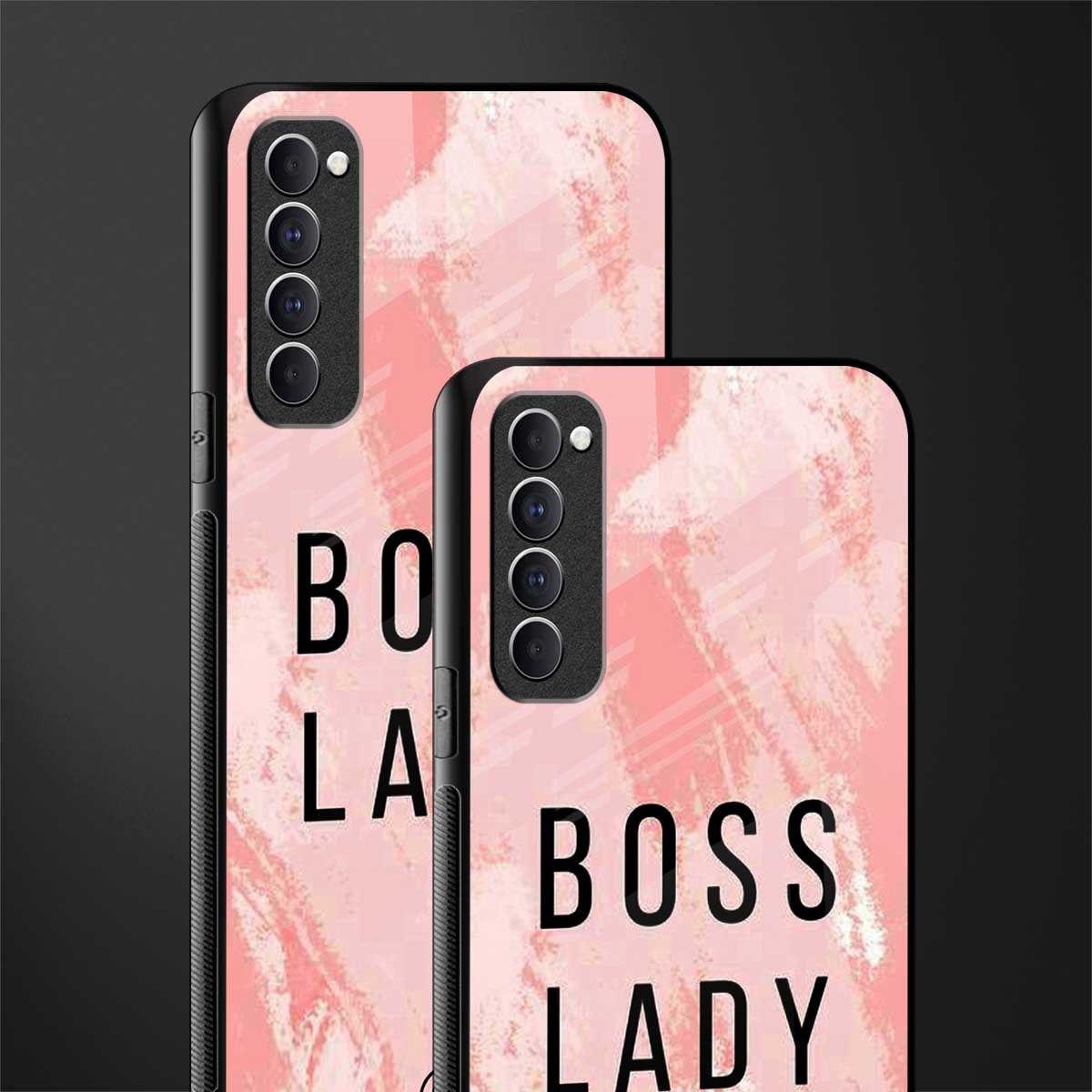 boss lady glass case for oppo reno 4 pro image-2