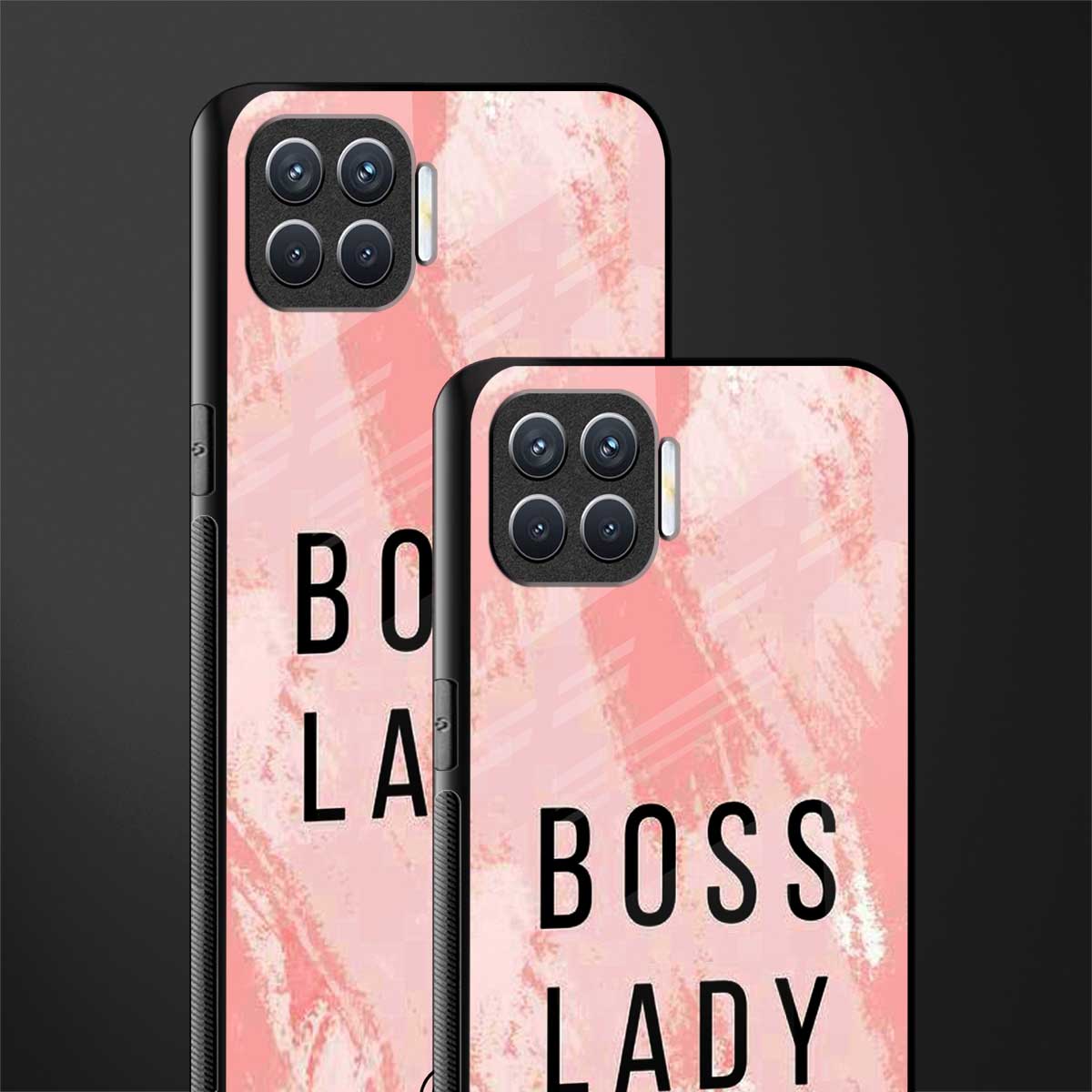 boss lady glass case for oppo f17 pro image-2