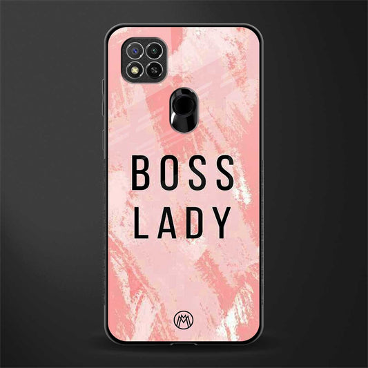 boss lady glass case for redmi 9 image