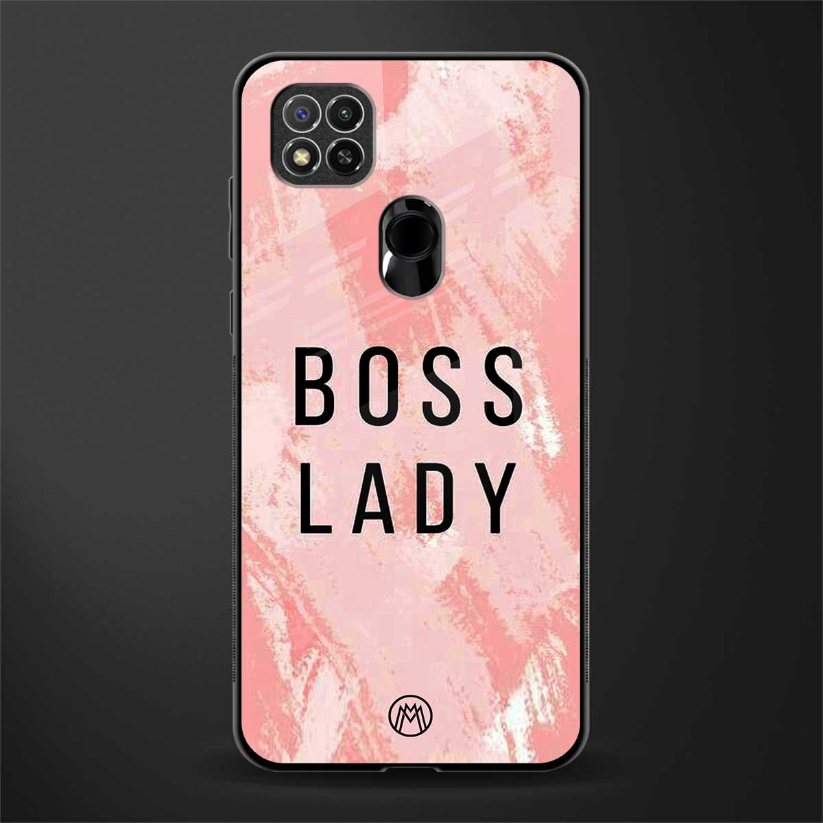 boss lady glass case for redmi 9c image