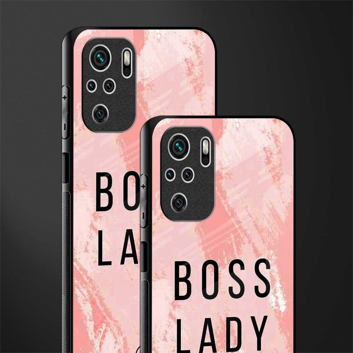 boss lady glass case for redmi note 10 image-2