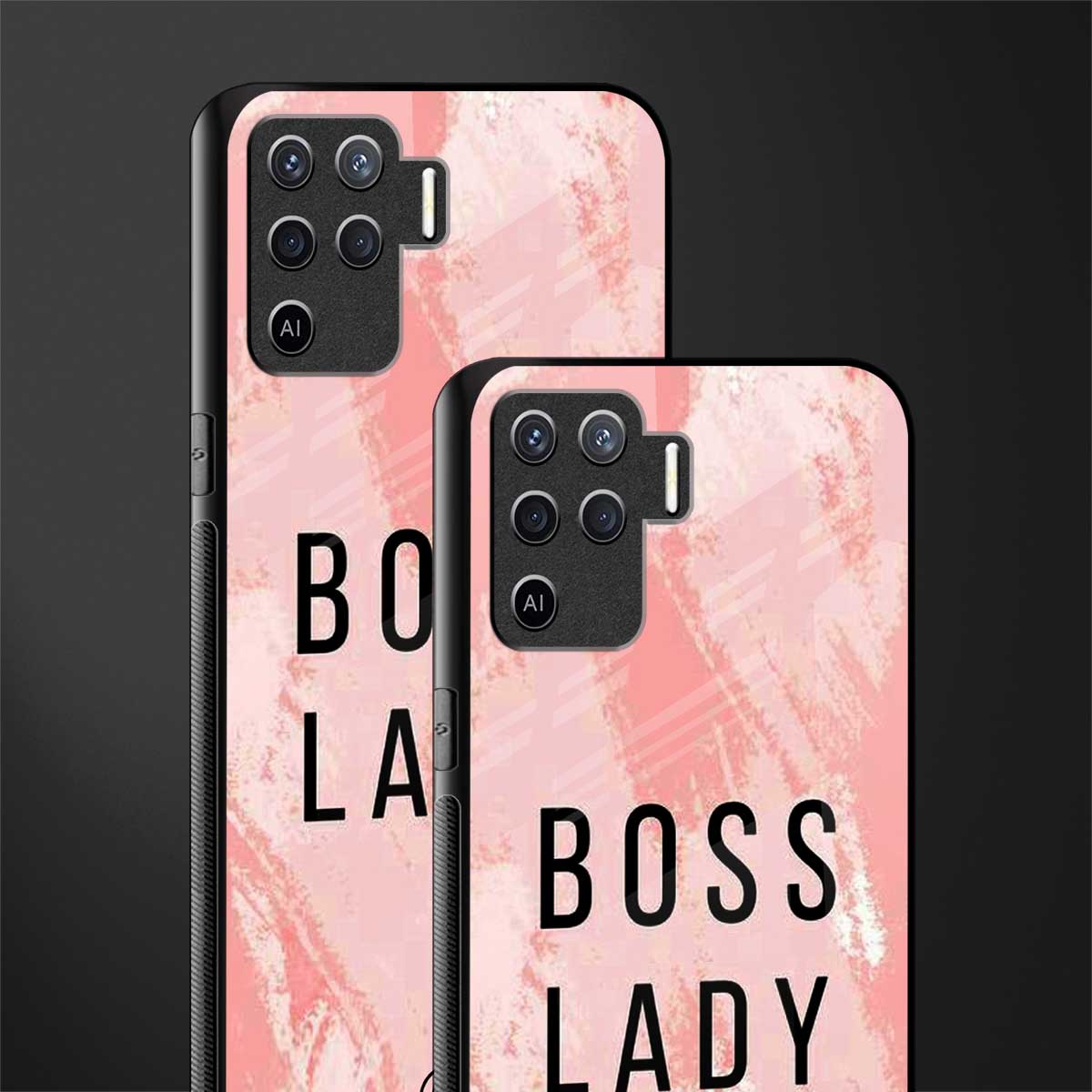 boss lady glass case for oppo f19 pro image-2