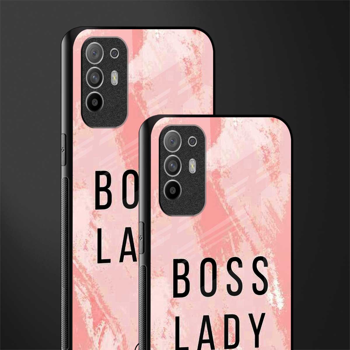 boss lady glass case for oppo f19 pro plus image-2