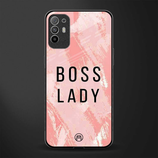 boss lady glass case for oppo f19 pro plus image