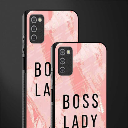 boss lady glass case for samsung galaxy a03s image-2