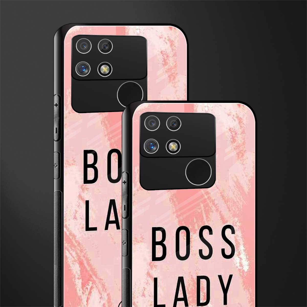 boss lady back phone cover | glass case for realme narzo 50a