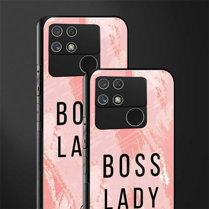 boss lady back phone cover | glass case for realme narzo 50a