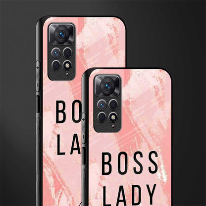 boss lady back phone cover | glass case for redmi note 11 pro plus 4g/5g