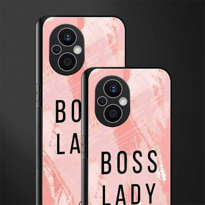 boss lady back phone cover | glass case for oppo f21 pro 5g