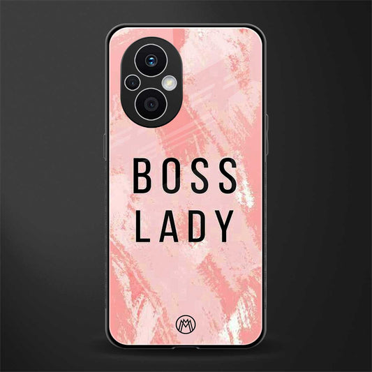 boss lady back phone cover | glass case for oppo f21 pro 5g