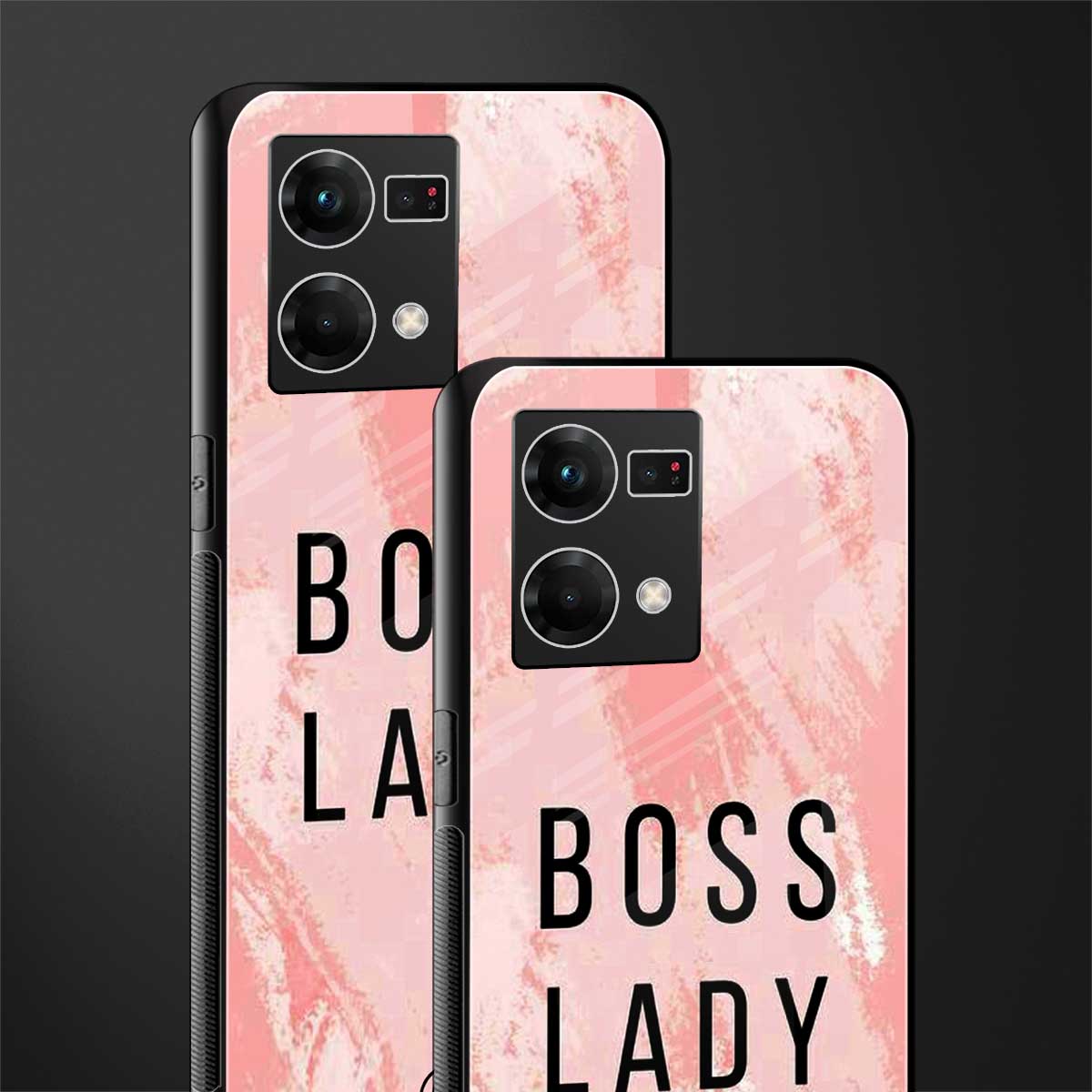boss lady back phone cover | glass case for oppo f21 pro 4g