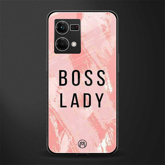 boss lady back phone cover | glass case for oppo f21 pro 4g