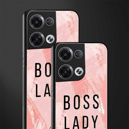 boss lady back phone cover | glass case for oppo reno 8