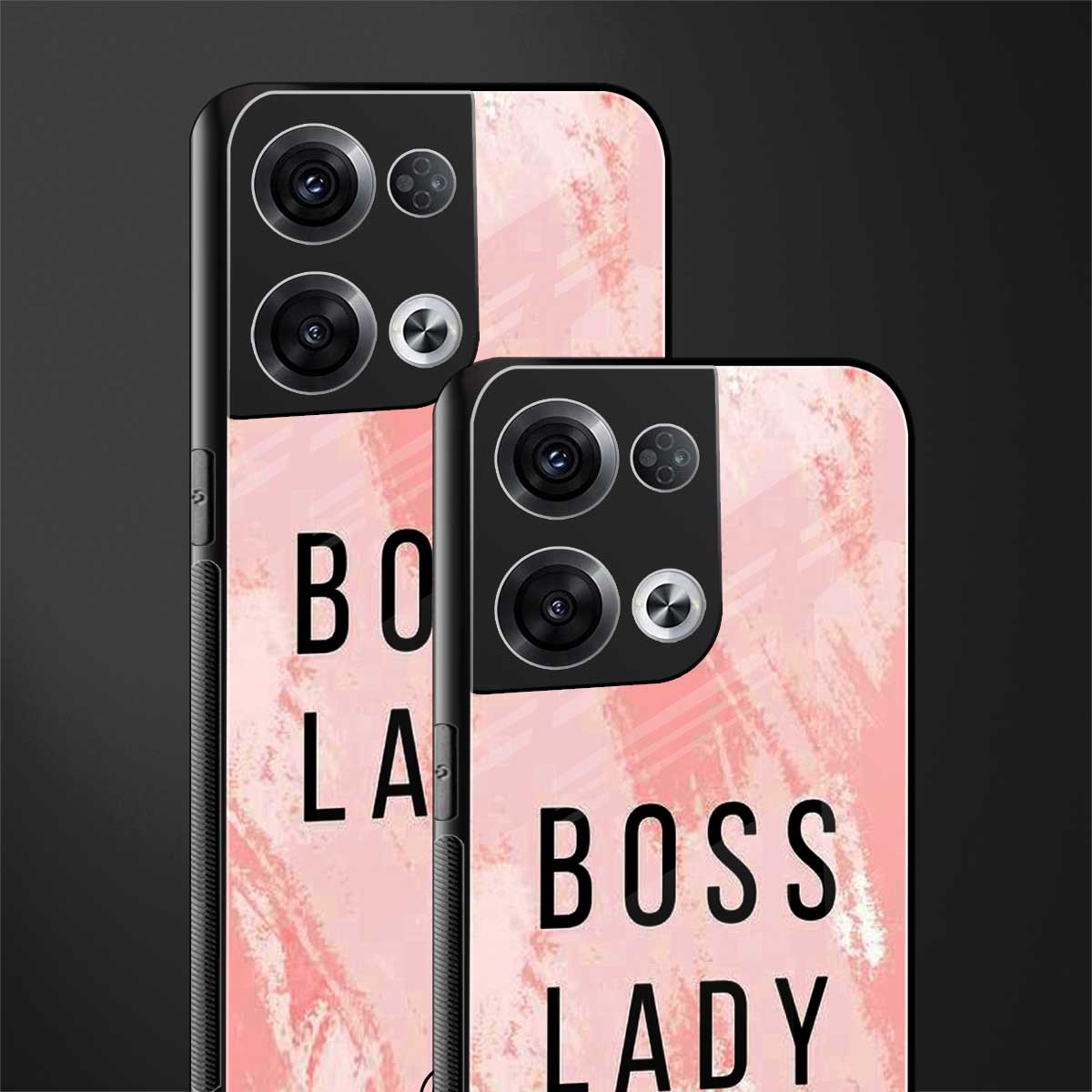 boss lady back phone cover | glass case for oppo reno 8 pro