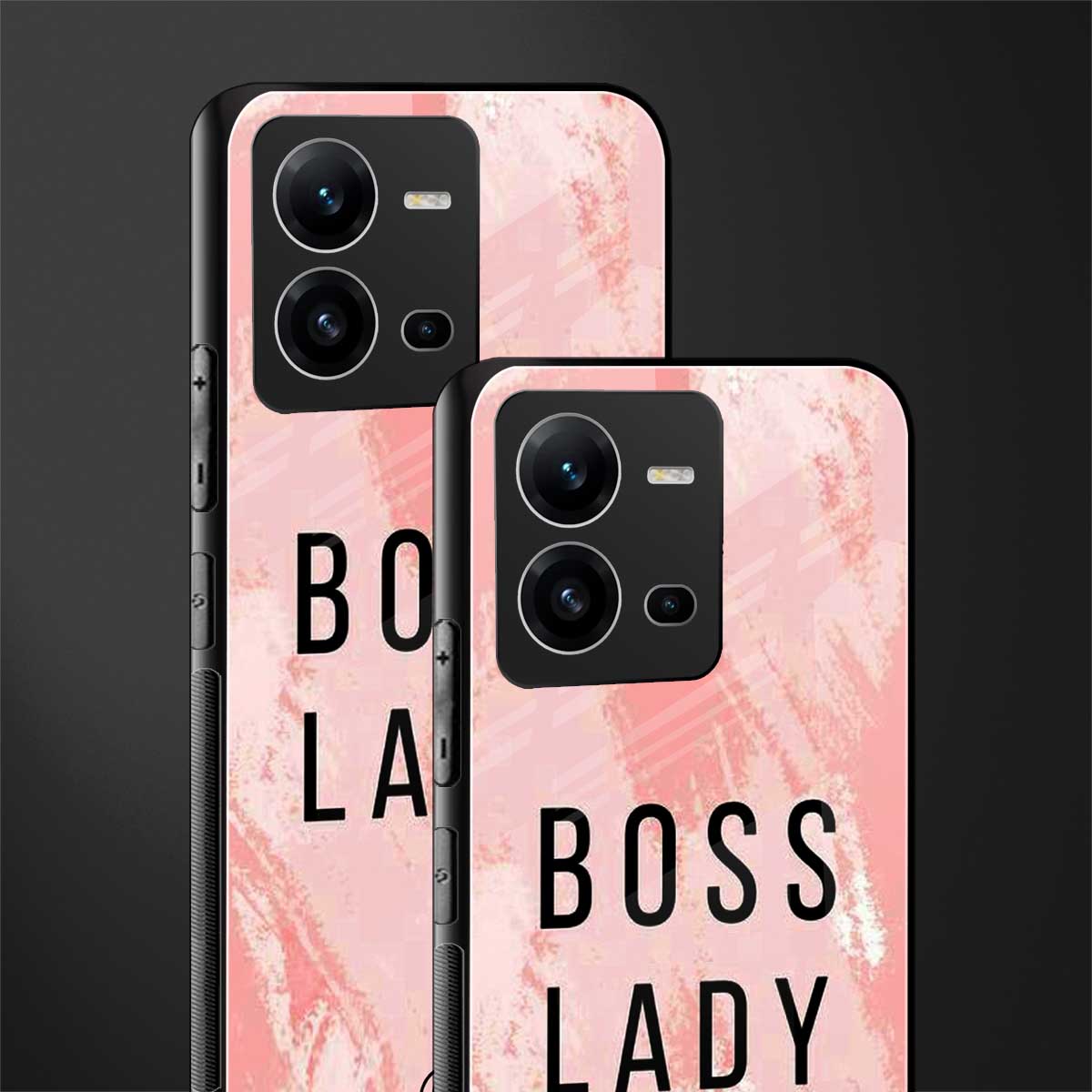 boss lady back phone cover | glass case for vivo v25-5g