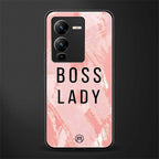 boss lady back phone cover | glass case for vivo v25 pro 5g