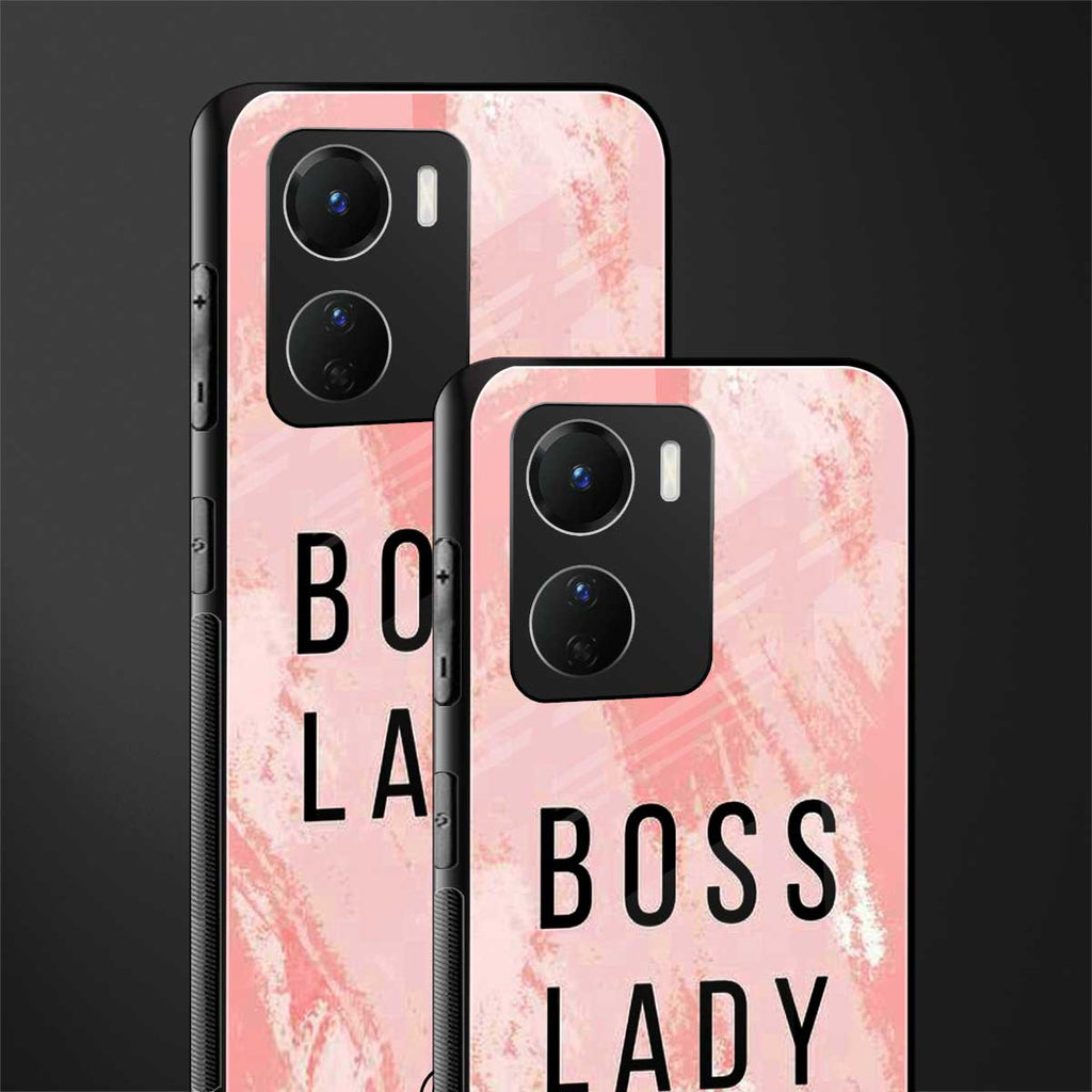 boss lady back phone cover | glass case for vivo y16