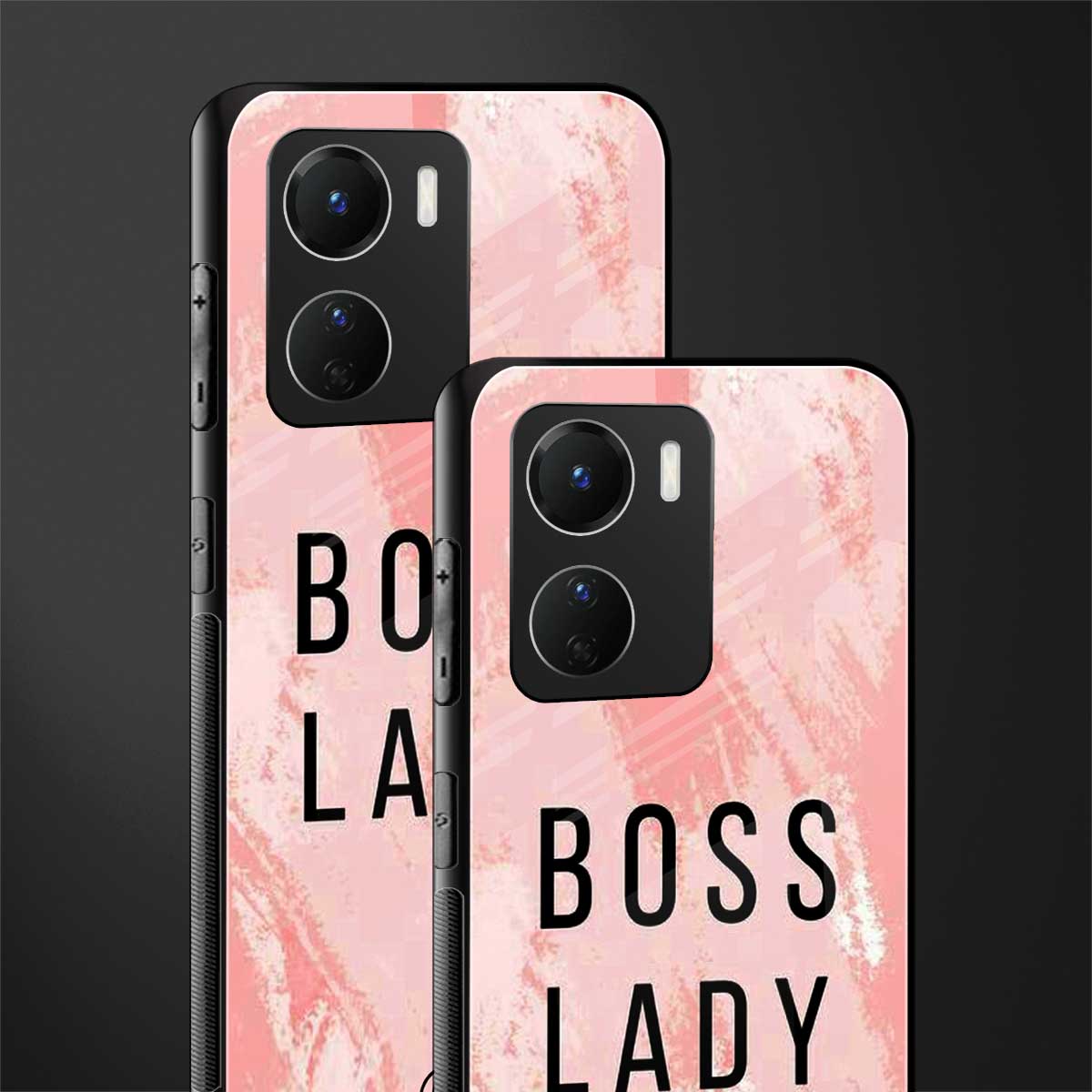 boss lady back phone cover | glass case for vivo y16