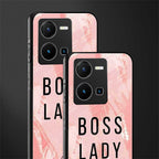 boss lady back phone cover | glass case for vivo y35 4g