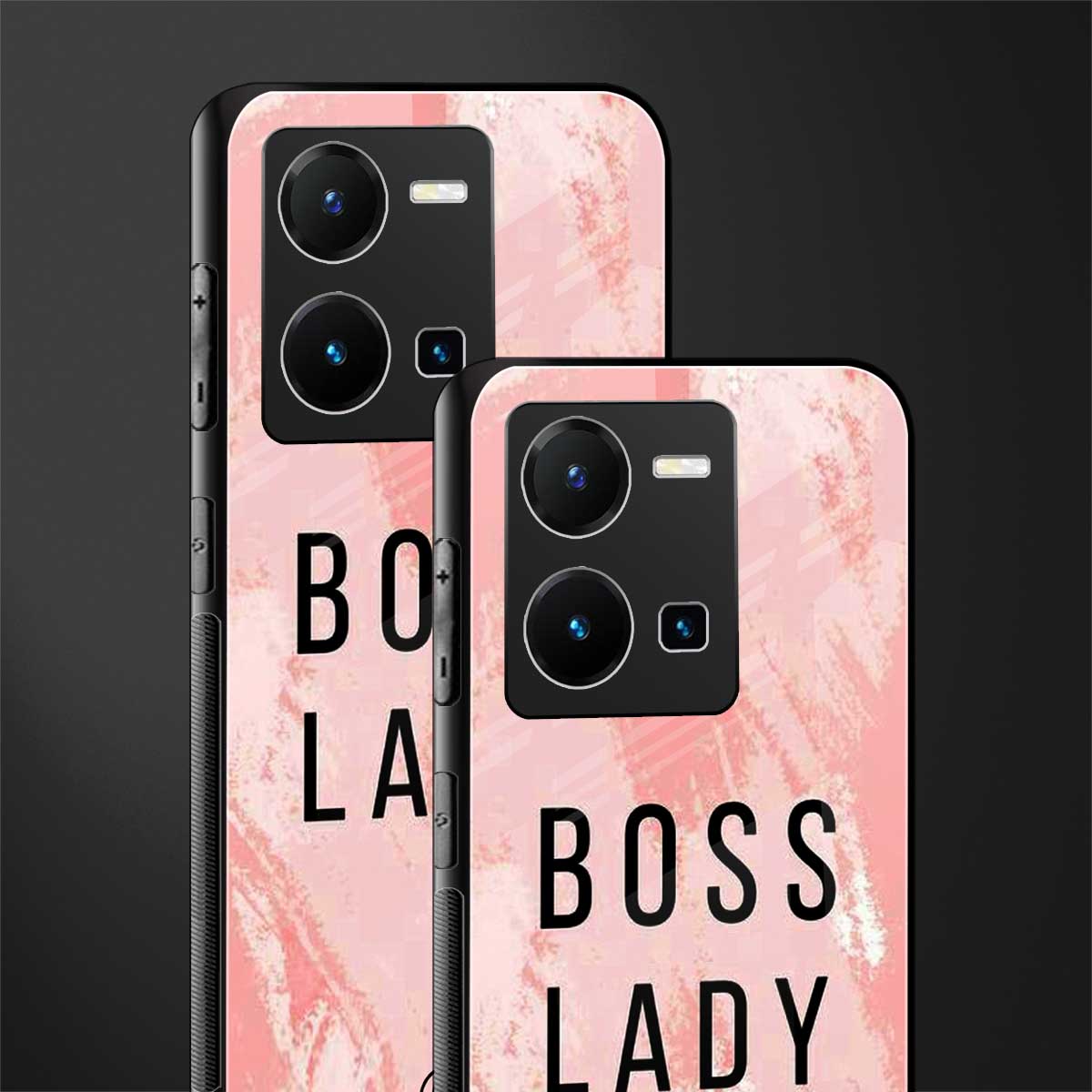boss lady back phone cover | glass case for vivo y35 4g