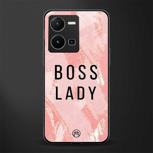 boss lady back phone cover | glass case for vivo y35 4g