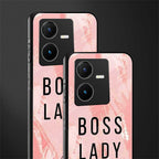 boss lady back phone cover | glass case for vivo y22