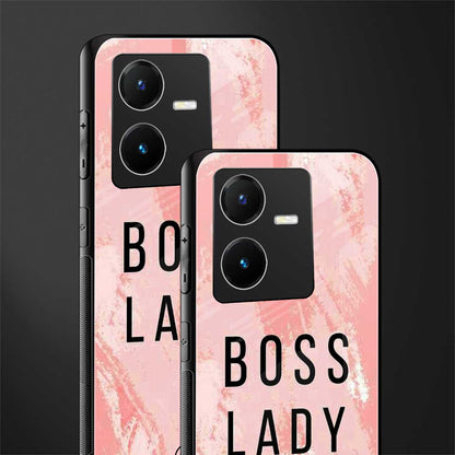 boss lady back phone cover | glass case for vivo y22