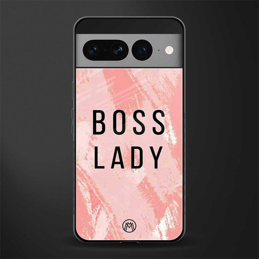 boss lady back phone cover | glass case for google pixel 7 pro