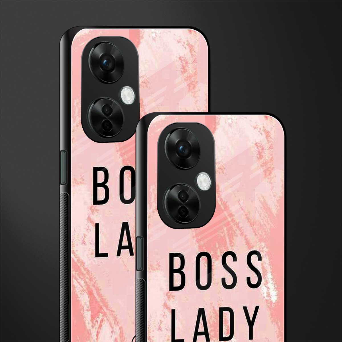 boss lady back phone cover | glass case for oneplus nord ce 3 lite