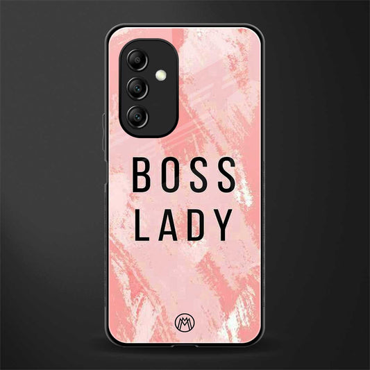 boss lady back phone cover | glass case for samsung galaxy a14 5g