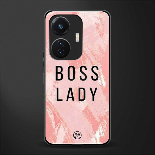 boss lady back phone cover | glass case for vivo t1 44w 4g