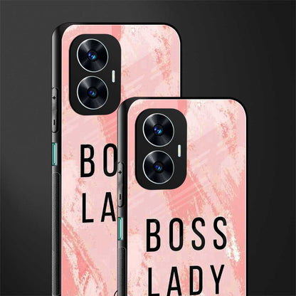 boss lady back phone cover | glass case for realme c55