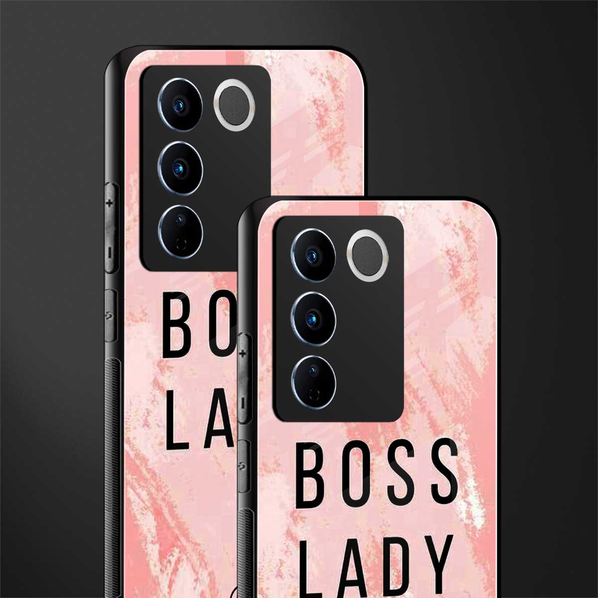 boss lady back phone cover | glass case for vivo v27 pro 5g