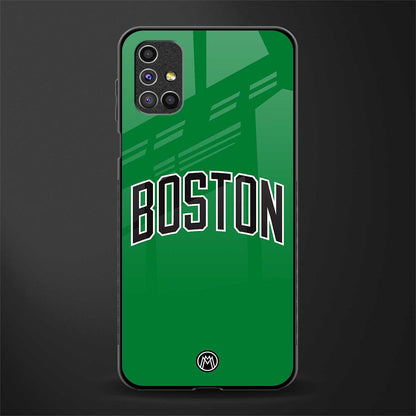 boston club glass case for samsung galaxy m51 image