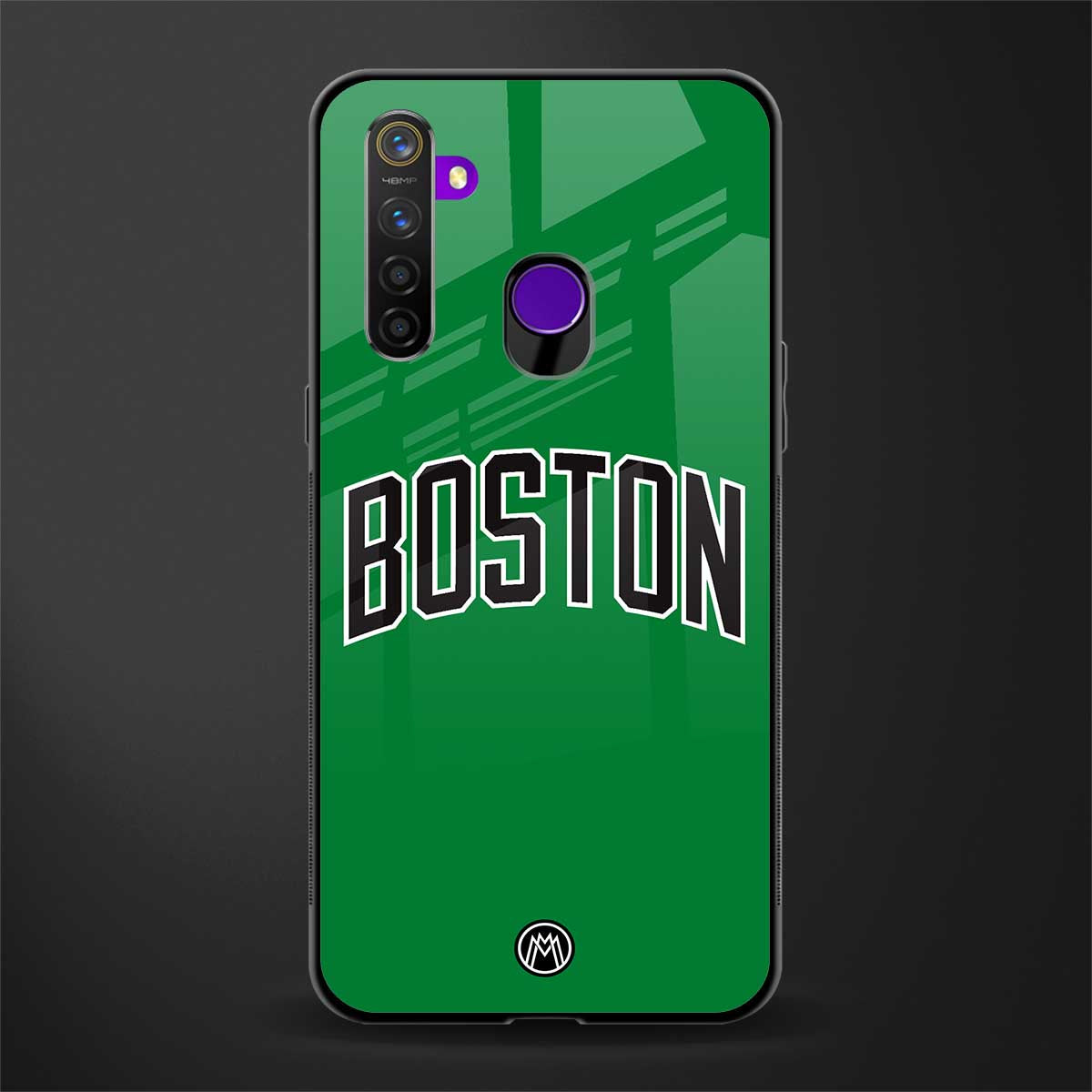 boston club glass case for realme 5 image