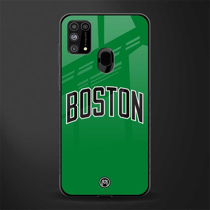 boston club glass case for samsung galaxy m31 image