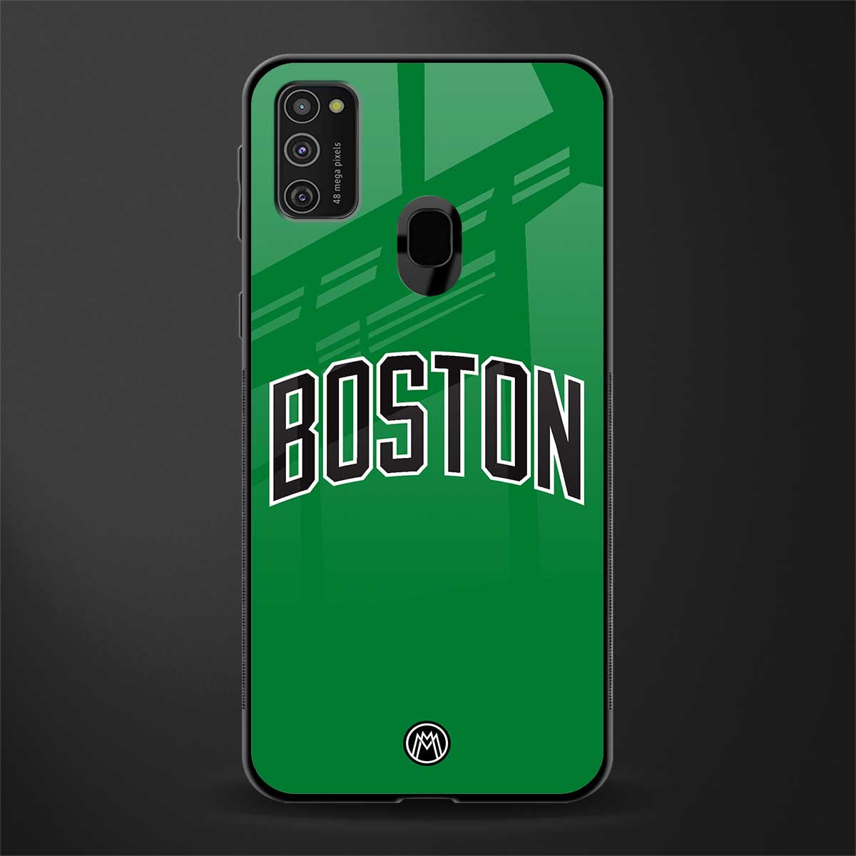 boston club glass case for samsung galaxy m21 image