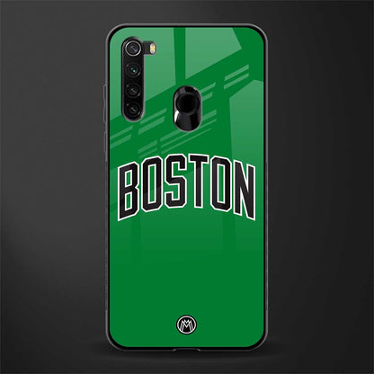 boston club glass case for redmi note 8 image